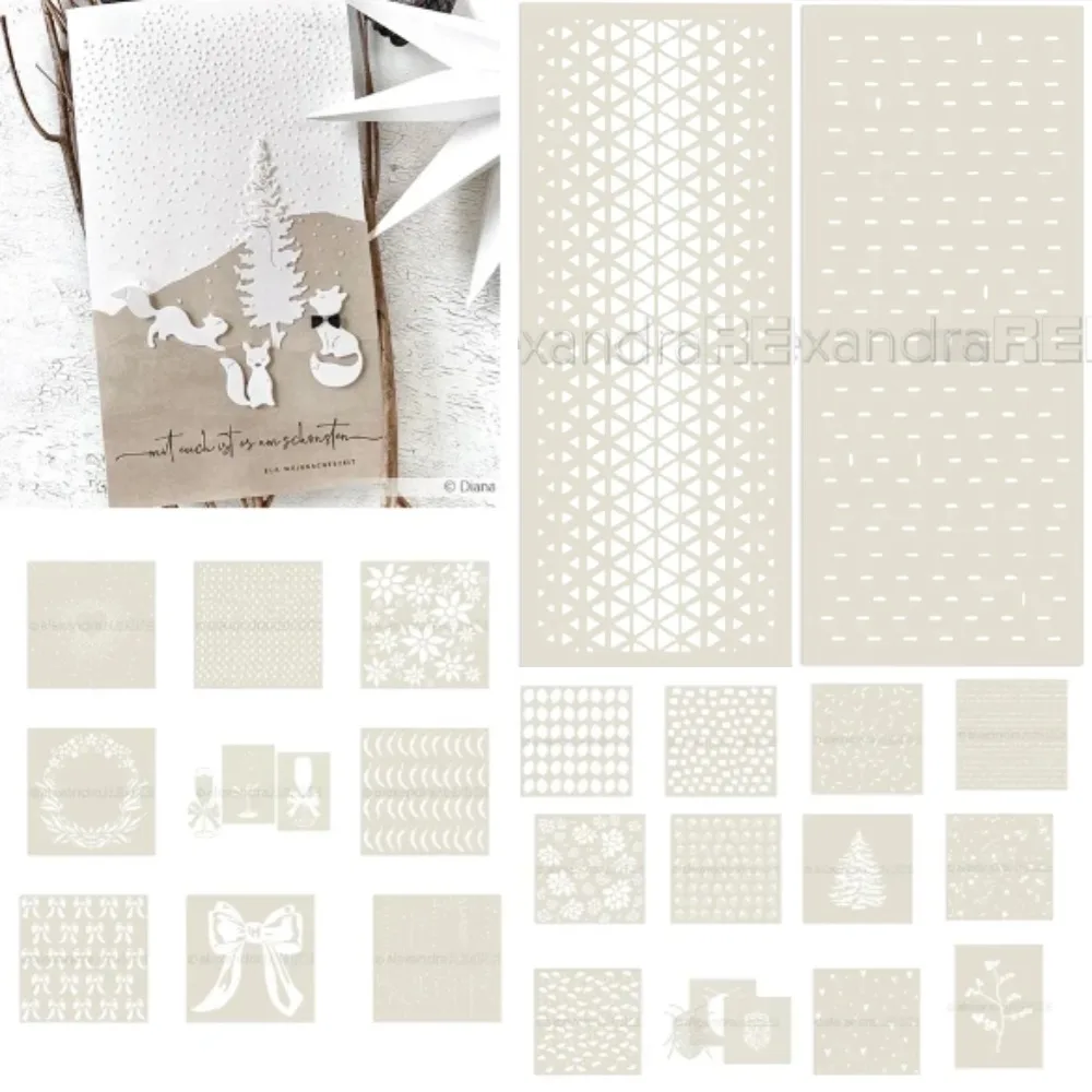 Stencil 'Wave Pattern' Pattern Graffiti Drawing Tool Spray Painting Template DIY Window Scrapbooking Decor