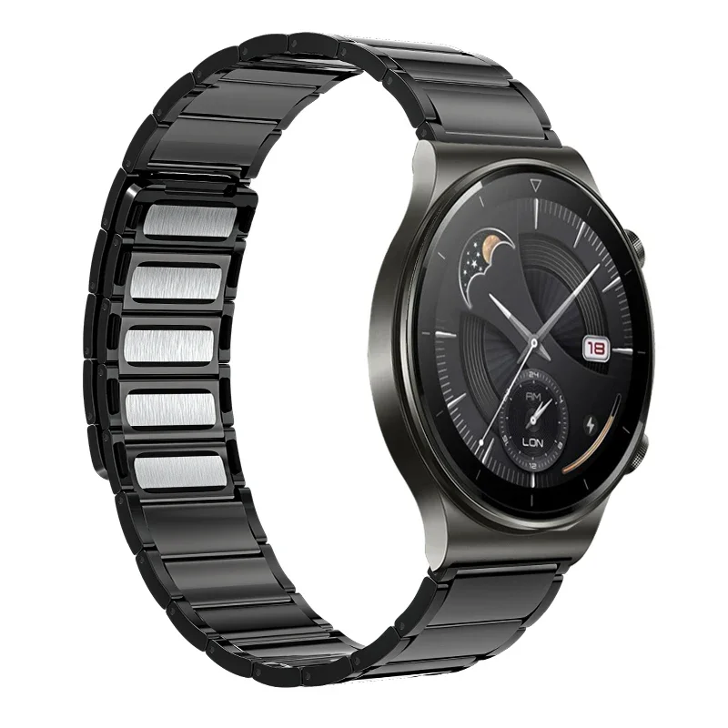 22mm Titanium Metal Strap For Samsung Watch 3/Gear S3/Huawei Watch GT2/ Stainless Steel Magnetic Bracelet For Amazfit GTR 4 Band