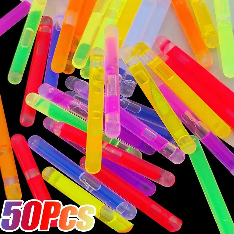 

50/10Pcs Multicolor Glowing Sticks Colorful Light Stick Chemical Fluorescence Sticks for Wedding Decoration Party Clubs Supplies