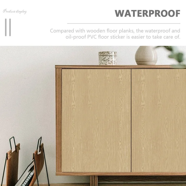 Fa Gabona Padlómatricák Vízálló Dekoráció Eltávolítható Pvc Backsplash Étterem Konyha - Image 6