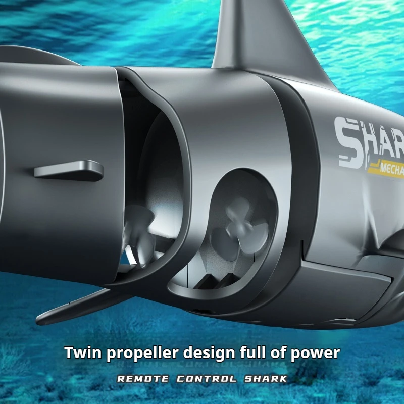 New RC Remote Control Shark Submersible Bionic Fish Summer Water Charging Remote Control Boat Clipper Boy Toy Children Gift