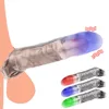 Penis Enlargement Sleeve For Men Reusable Condoms Cock Penis Ring Sleeve Penis Dick Sex Toys Delay Ejaculation Cock Ring Sleeve 1
