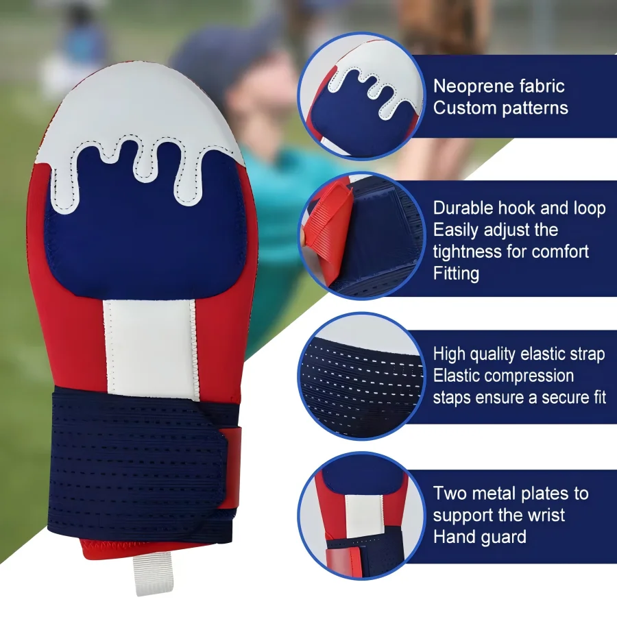 Baseball Sliding Mitt Sliding Gloves,Left and Right Hand Options for Youth & Children Hand Protection with Easy on and Off Desig