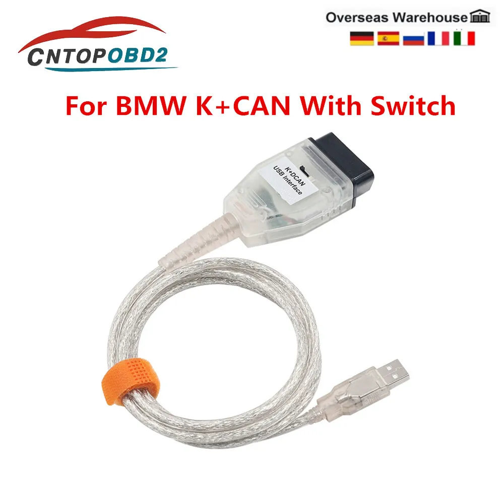 Ideale Per Bmw K Dcan Con Switch Interfaccia Diagnostica Obdii Per Bmw Series K + Can K-Line Obd2 Scanner Ftdi Ft232 Full Chip