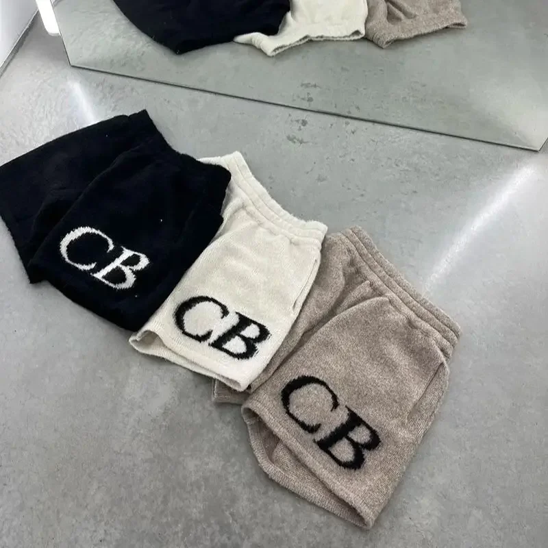 2024 New Knitting CB Shorts Men Woman 1:1 Top Quality Fashion Classic Jacquard Logo Joggers Streetwear 6