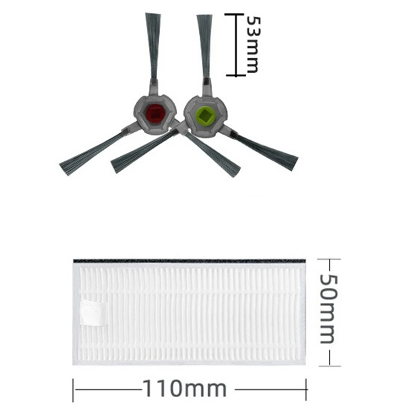  HUIZHEN Replacement Parts for AIRROBO P20 Robot Vacuum Cleaner  Accessories, 2 Main Roller Brush, 6 Side Brush, 6 Hepa Filter (14PCS)