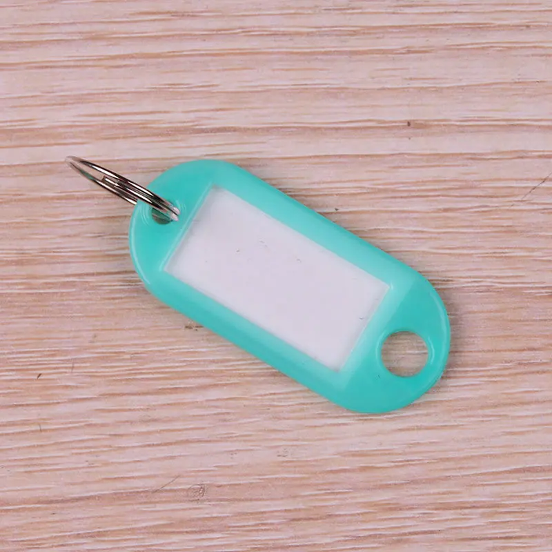 10Pcs Kunststoff Keychain Schlüssel Tags Id Label Name Tags Mit Split Ring Für Gepäck Schlüssel Ketten Schlüssel Ringe – Detail 15