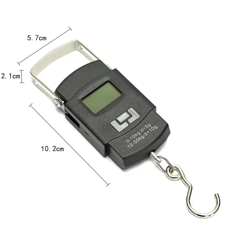 Black 50kg Portable Electronic Portable Luggage Scale LCD Digital Display thumbnail 1
