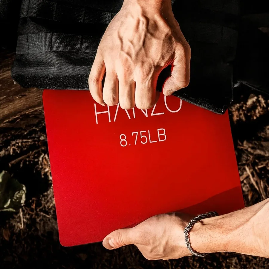 Weighted Vest Plates – 17.5 lbs – Powder-Coated Steel Plates for Weighted Vests – Durable Resistance Weights for Rucking, Streng