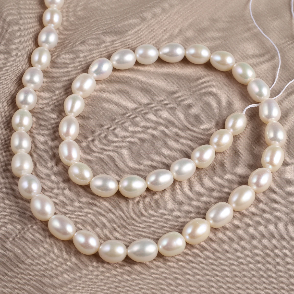 100% Natural Freshwater Pearl Beads High-quality Rice Shaped White AAA Pearls Jewelry Making DIY Necklace Bracelet Gift 36cm
