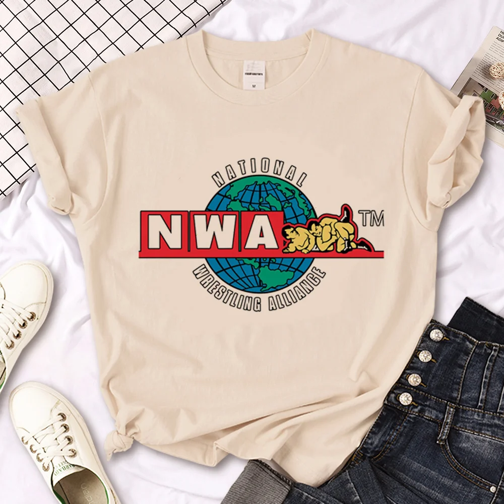 Wrestling Tee Women Designer Streetwear Summer Tshirt Girl Graphic Clothing