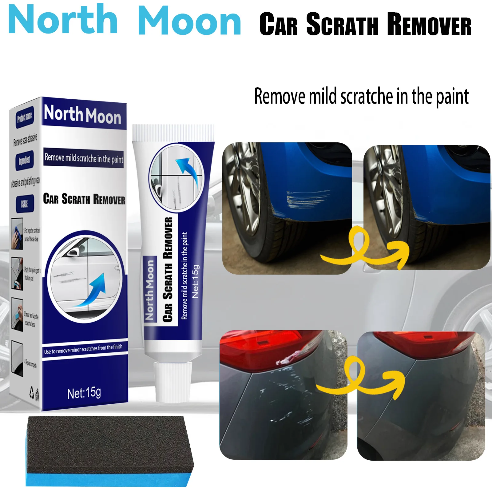 Geruiou Automotive Scratch Repair Remover Scratch Removal Grinder Scratch Polishing Refurbishment Paint Scratch Wax