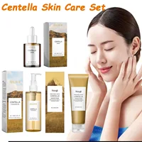 Centella ensemble de soins de la peau Centella sérum lavage du visage huile nettoyante ensemble de soins du visage apaisant rafraîchissant lisse brillant Essence du visage 1
