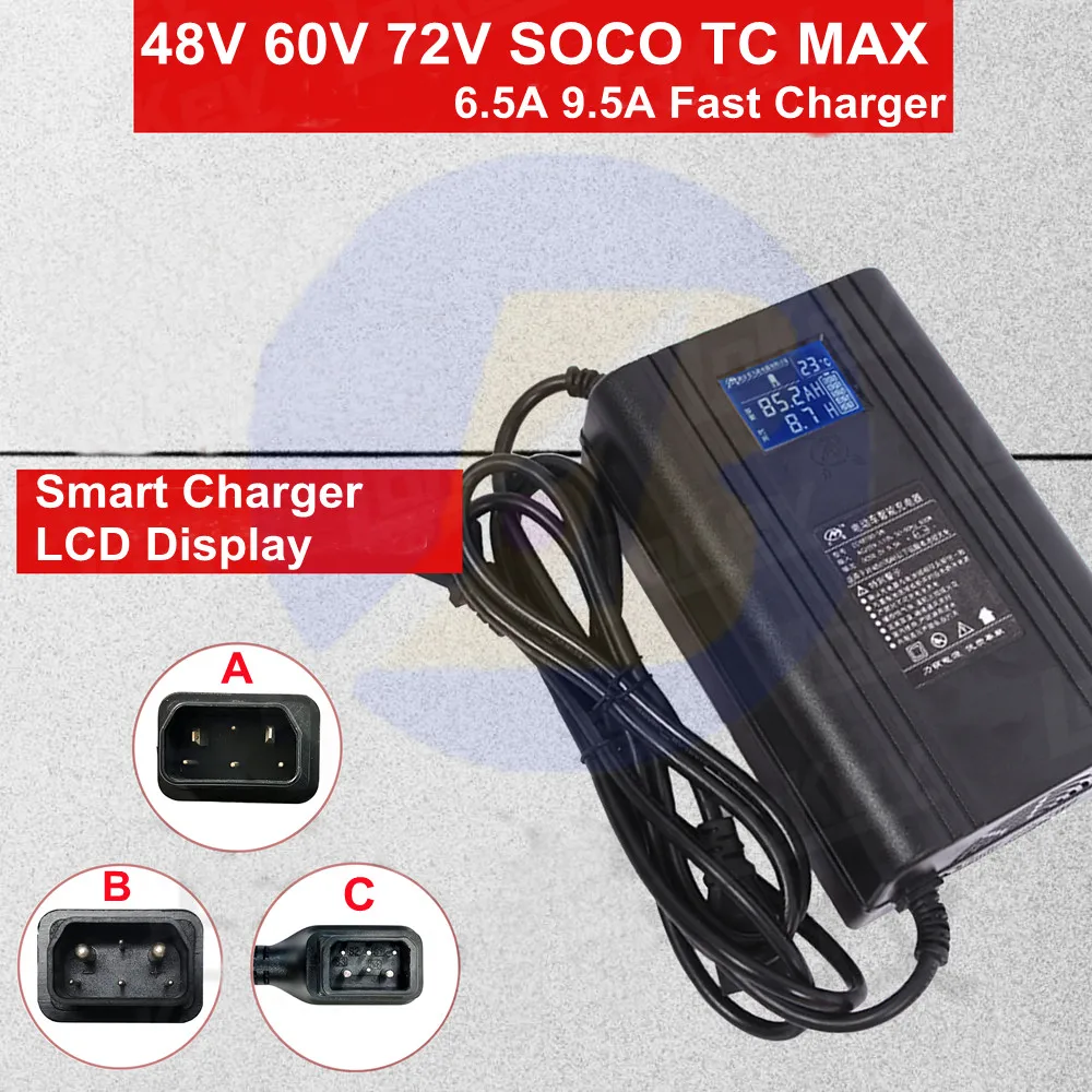 Picture of SOCO 48V 60V 72V 10A 6.5A 54V 70.5V fast smart Charger for super soco ...