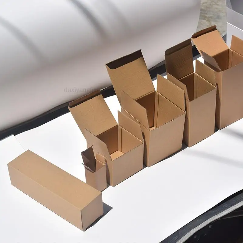 

25 шт./лот коричневая гофрированная картонная трехслойная утолщенная квадратная Первичная утолщенная 2 мм Складная подарочная коробка