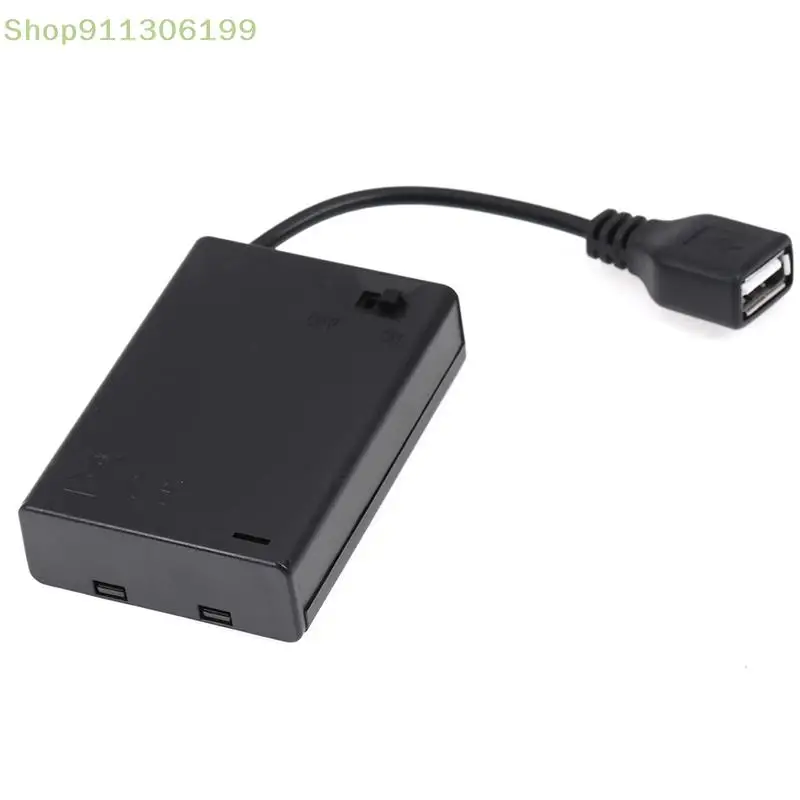 1pcs 3*AA 65x45x15mm Battery Case USB Port Building Blocks LED Light Kit Switch