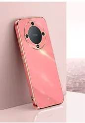 Premium 6D Plating Silicone Shockproof Phone Case - Soft TPU Bumper Back Cover for Not with Ring Holder (Red)