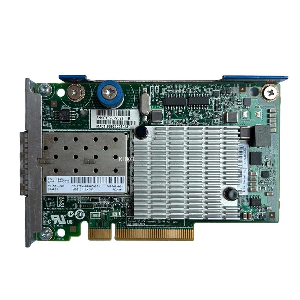 

Б/у оригинальный 700749-001 701531-001 FlexFabric 10Gb Ethernet Dua-port 534FLR SFP + адаптер 700751-B21 534FLR + SFP сетевая карта