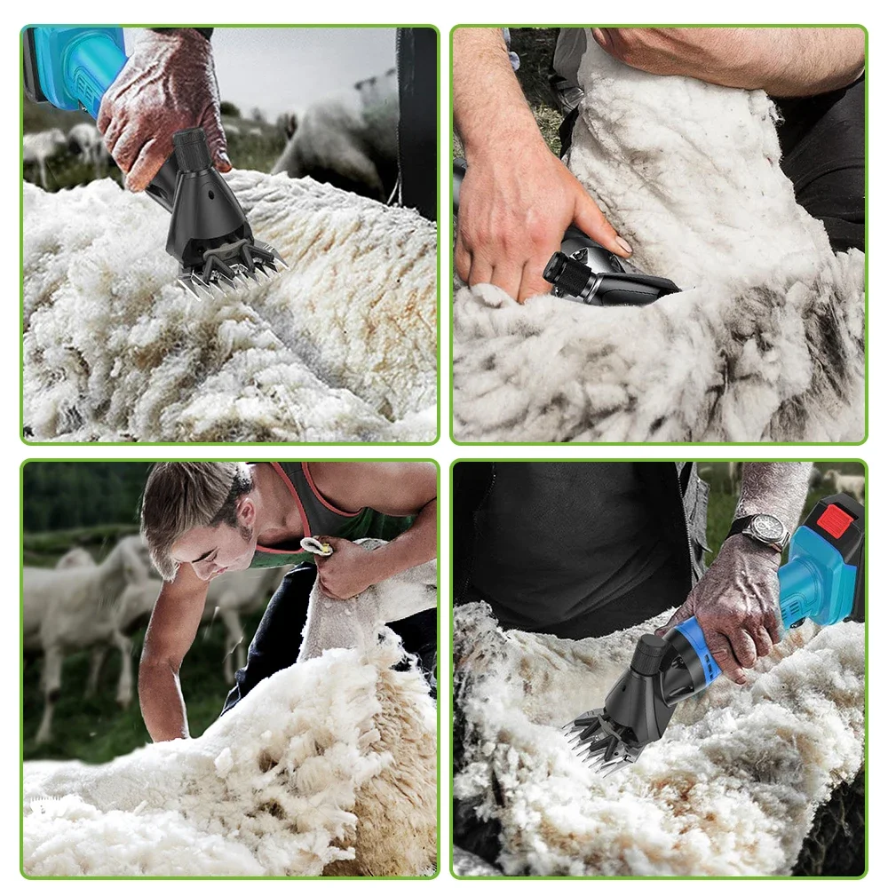 ONEGREEN 6 Speed 13 Teeth Electric Wool Shears Pet Machine Wool Cut Goat Pet Animal Shearing Supplies for Makita 18V Battery Pin