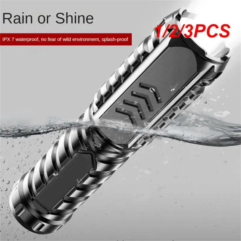 1/2/3PCS Powerful LED Flashlight USB Rechargeable Strong Light Flash Light Waterproof Zoom Outdoor Fishing Hunting