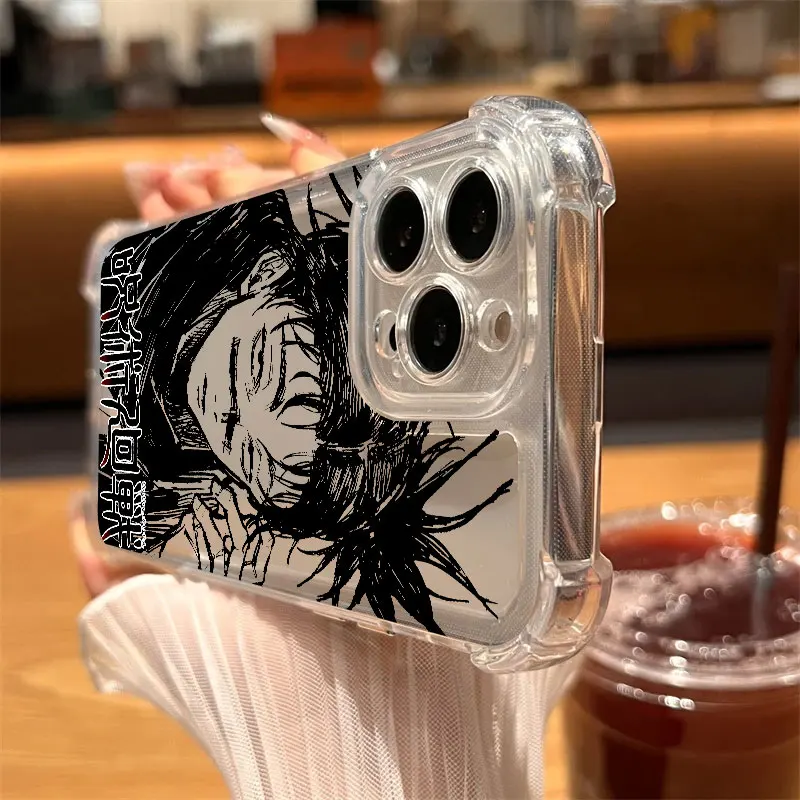Clear Shockproof Anime Phone Case - Jujutsu Kaisen Choso Design