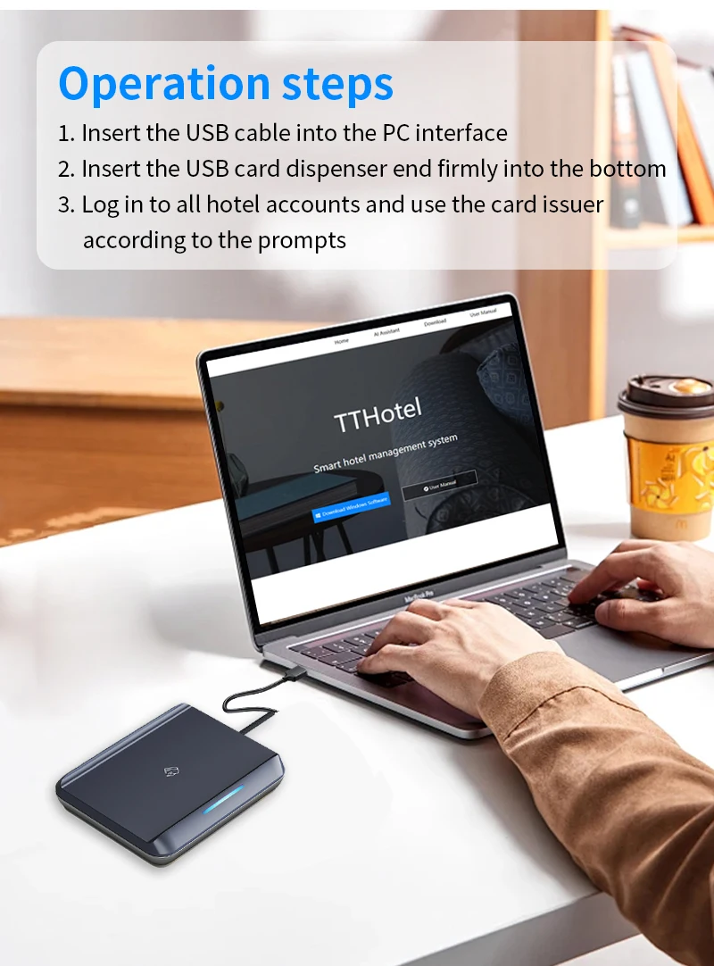 TTLOCK Card Encoder Smart Card Sensor NFC 13.56M M1 IC Card Reader RFID Chip Sca