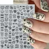 4pcs Cartoon Cute Cat Nail Art Sliders 3D Graffiti Dog Rabbit Heart Star Nail Sticker Kawaii Flower Butterfly Bow Manicure Decal 2