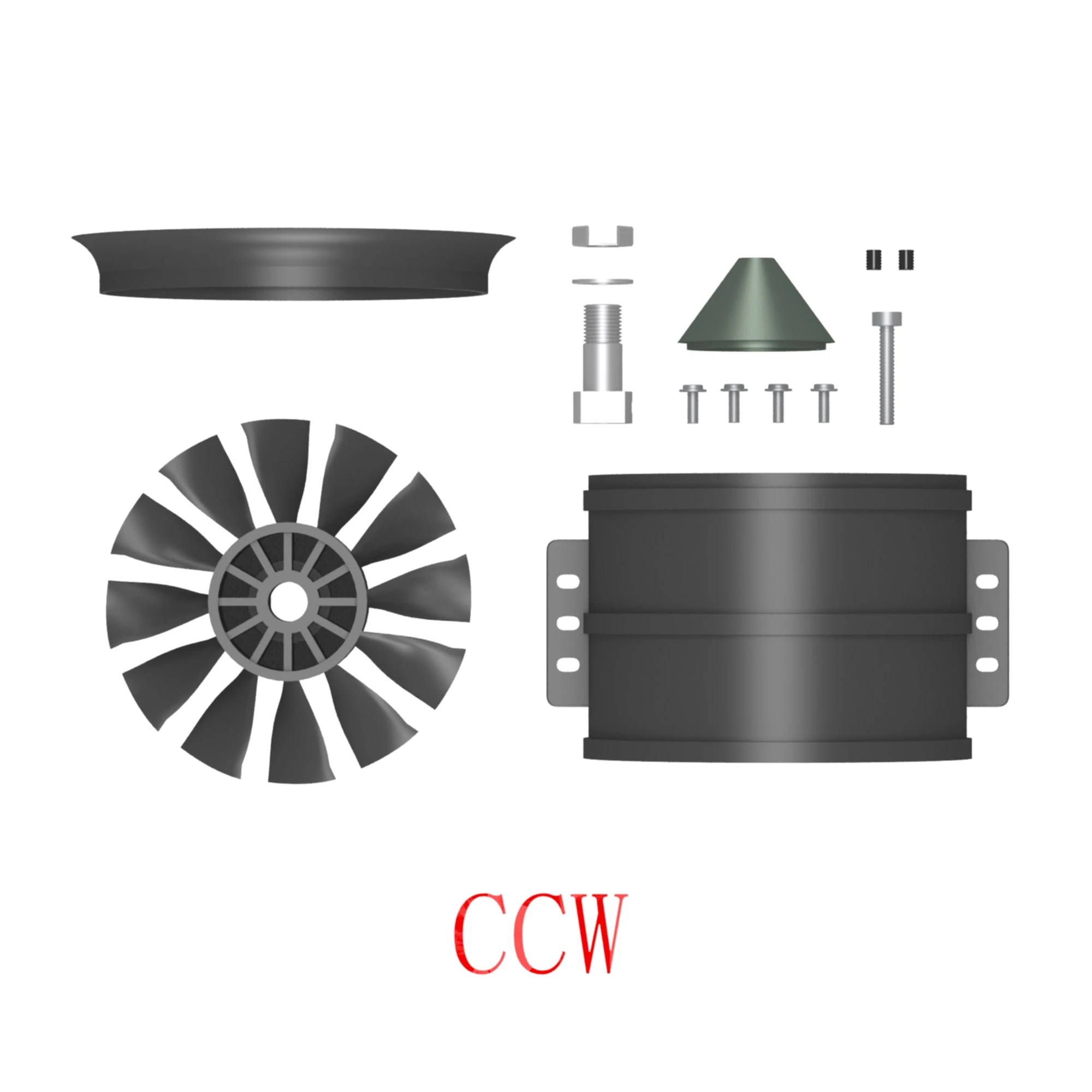 Фото QX-MOTOR 6s 8s 12s бесщеточный двигатель 90 мм EDF Ducted 12 Blades вентилятор для модели радиоуправляемый самолет, Квадрокоптер №5