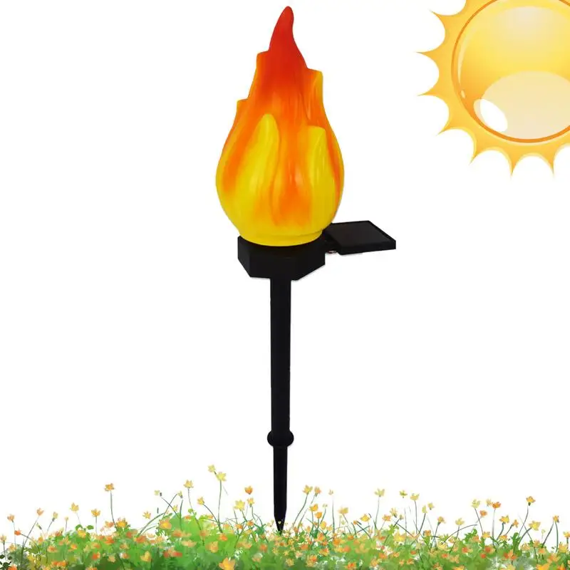 

Solar Flame Torch Lights Outdoor Super Bright Flame Torches With Flickering Flame IP65 Waterproof Solar Outdoor Light For Garden