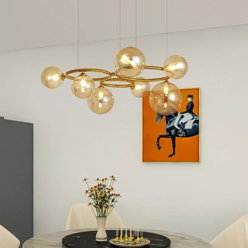 Nordic LED Chandelier Home Decorative Lighting Dining Room Living Room Bedroom Art Chandelier Ceiling Fixed Hanging Lamp E27