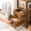 End Table, Narrow Chairside Table with Drawer and Open Storage Shelf, Nightstand for Small Spaces, Stable and Sturdy Constructio 6