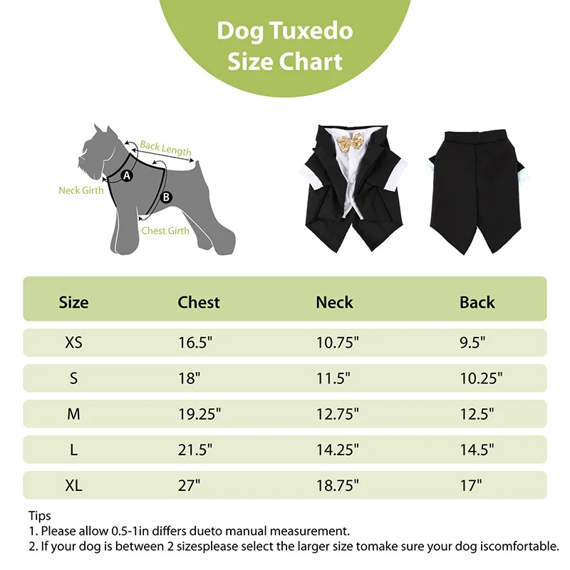 Abito da cerimonia formale per cani piccoli con papillon_voghion.com