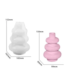 Elegant Oval Silicone Mold Set: Vase Tray, Coaster, and Decorative Container (Silicone mold 03)