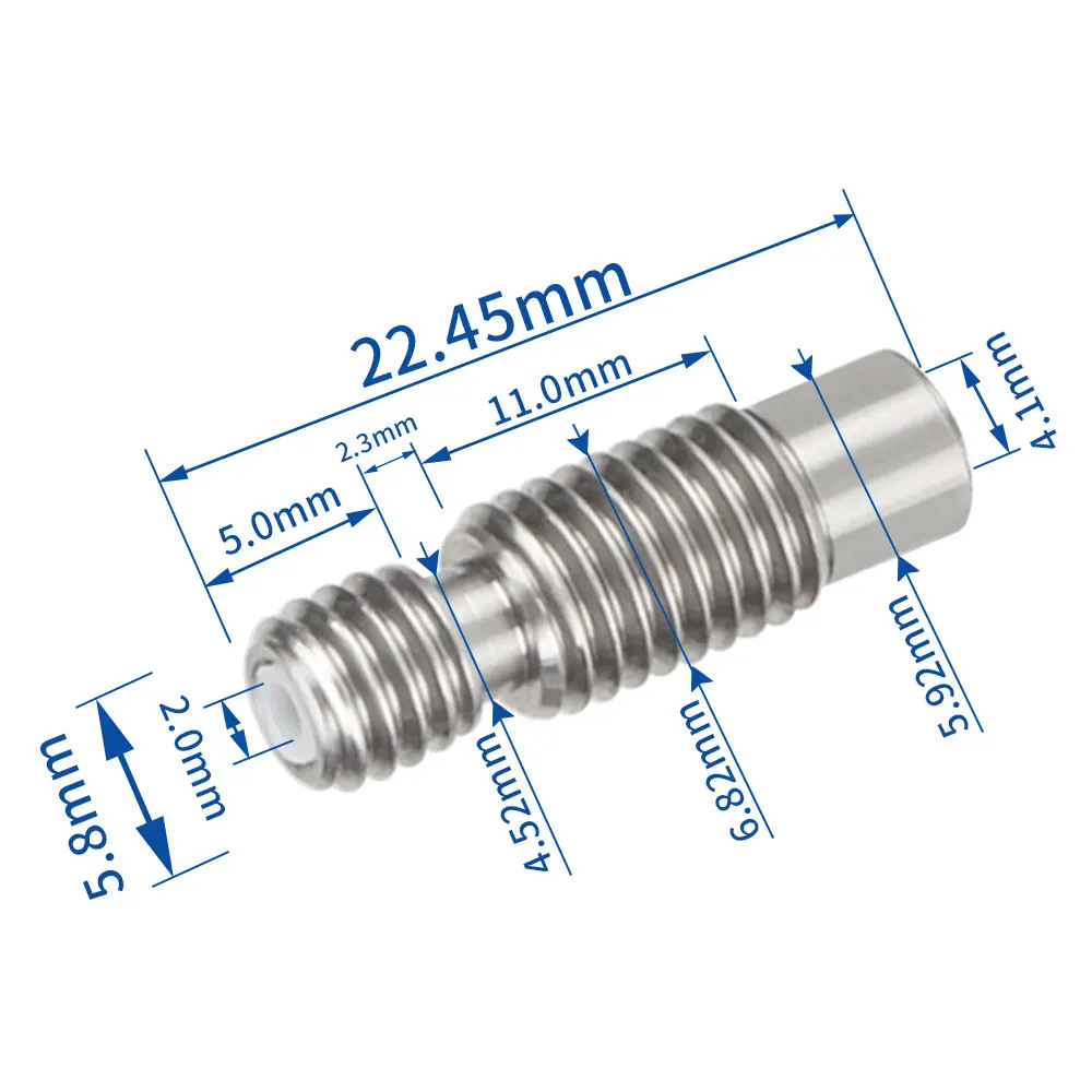 E3D V6 핫엔드 + Prusa Voron V6용 바이메탈 히트 브레이크 3D 프린터 타이탄 압출기 공급용 원격 직접 방열판 범위 1.75mm