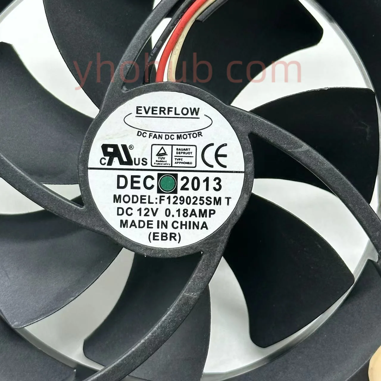 fios de everflow f129025sm t dc 12v 0.18amp 92x92x25mm