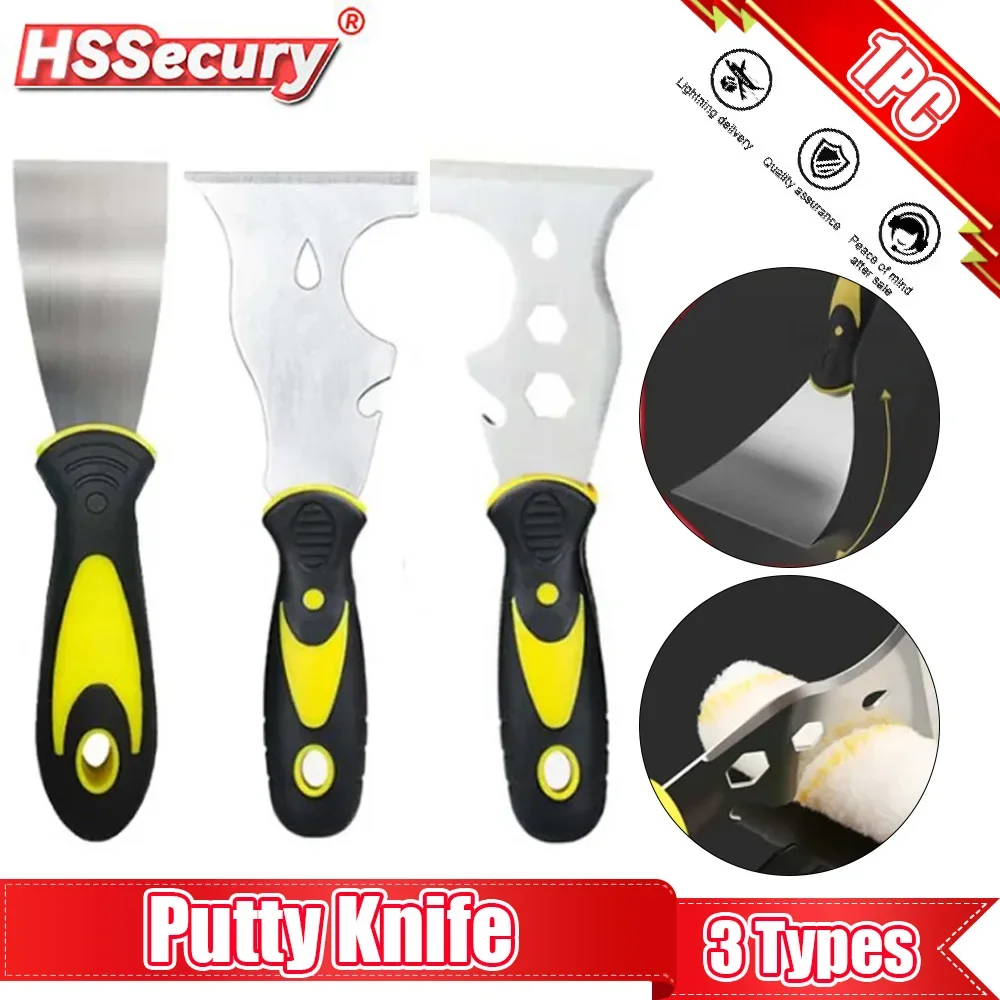 15 in 1 Multifunctional Putty Knife Stainless Steel Paint Scraper Removal Tool for Wallpaper Can Opener Home DIY