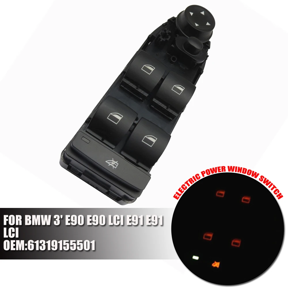 

Новый 16 контактов для BMW 3 'E90 E90 LCI E91 E91 LCI Электрический переключатель стеклоподъемника 61319155501