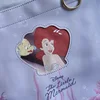 Disney Ariel The Little Mermaid PU Leather Handbag Cartoon Printed Large Capacity Tote Bag Girl Storage Backpack 6