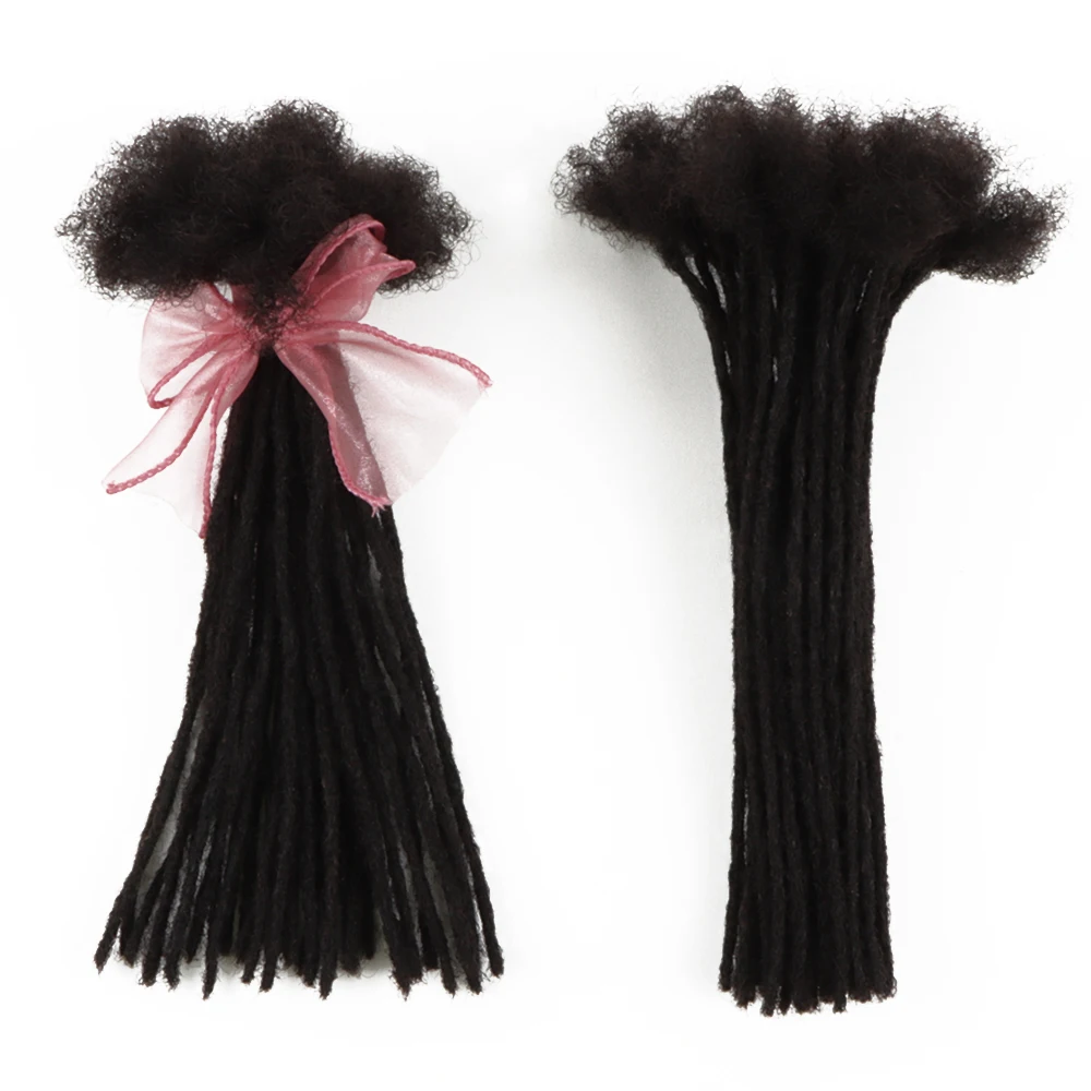 Orientfashion Microlocs Soft Loc Extensions Handmade 100% Human Hair Dreadlocks Extensions 0.2cm Width Afro Kinky Curly Locs