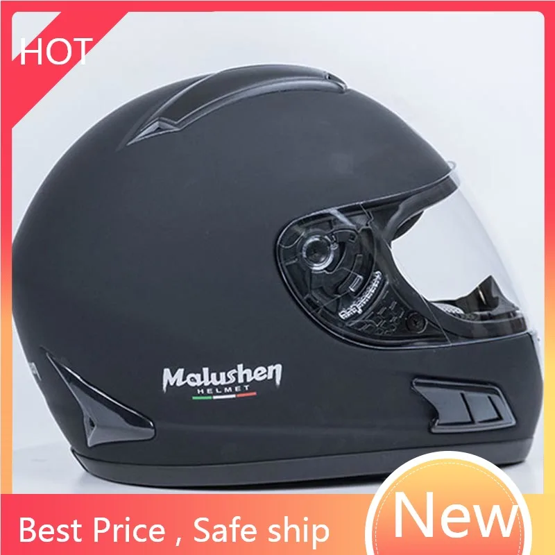 

Malushen Original Brand Matte Black Motorcycle helmet Child Motorcross Safety Hat Personality Full Face Men Helmet FAST