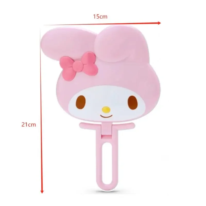 Sanrio 마이 멜로디 휴대용 메이크업 거울 귀여운 데스크탑 접이식 화장품 거울 장난감 소녀 선물