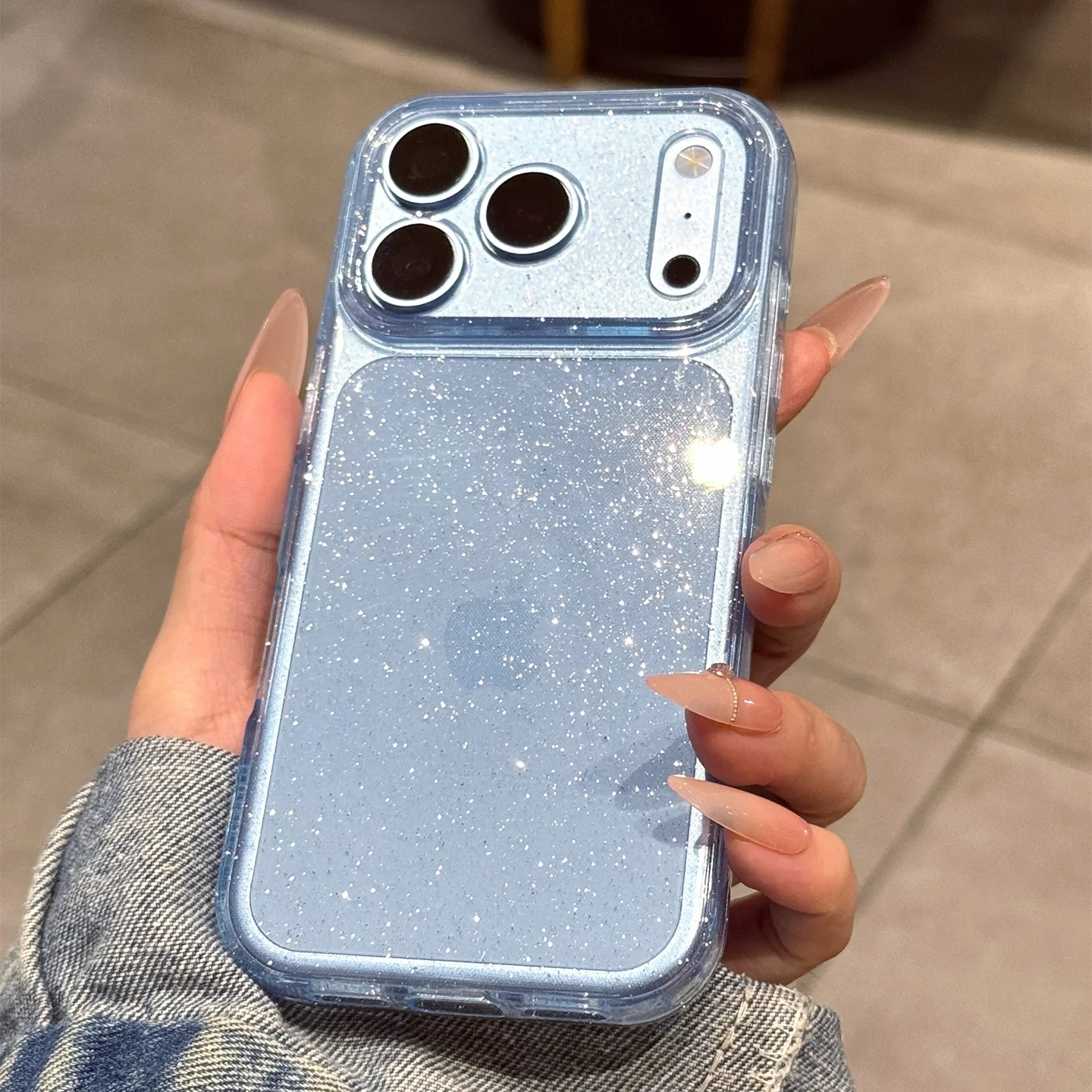 Luxury Transparent Glitter Bling Phone Case - Clear Soft TPU Silicone Shockproof Cover