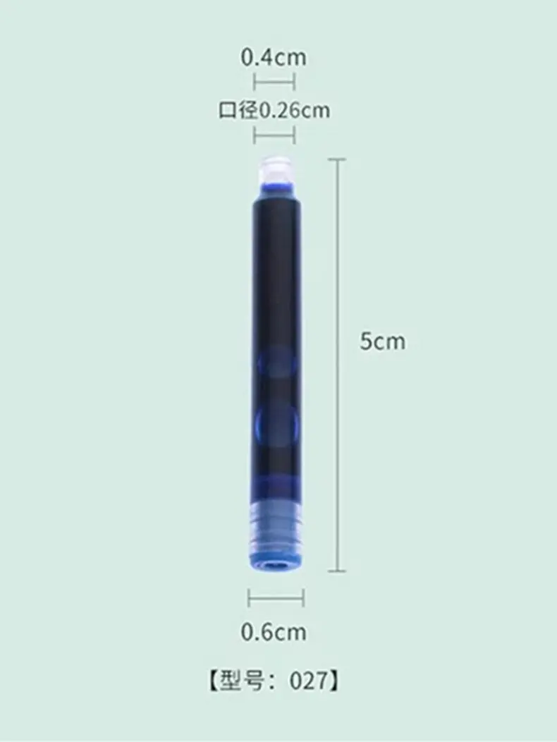 Hero 2.6mm Fountain Pen Ink Capsule 6PCS/Set Black Blue DarkBlue Large bore 6