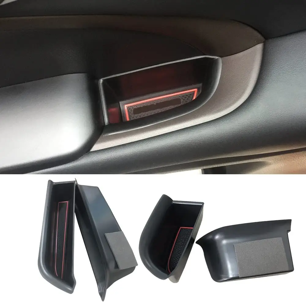 

4 Pcs Door Side Storage Box for Toyota Highlander 2014-2019 Armrest Container Manaager Handle Pocket ABS Tray Insert Glove Tray