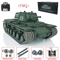 1/16 Scale 2.4G HENG LONG 7.0 Upgraded Soviet KV-1 RTR RC Tank 3878 Metal Tracks Idler Sprocket Army Toys BB Shoot Unit TH17464 1