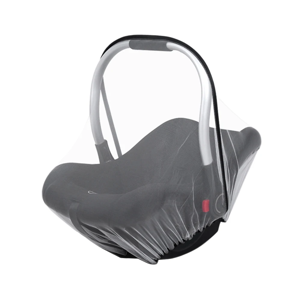 

Soft Breathable Baby Carrier Basket Mosquito Net Mesh Cover Safe Infants Protection Kids Stroller Accessories With Storage Bag