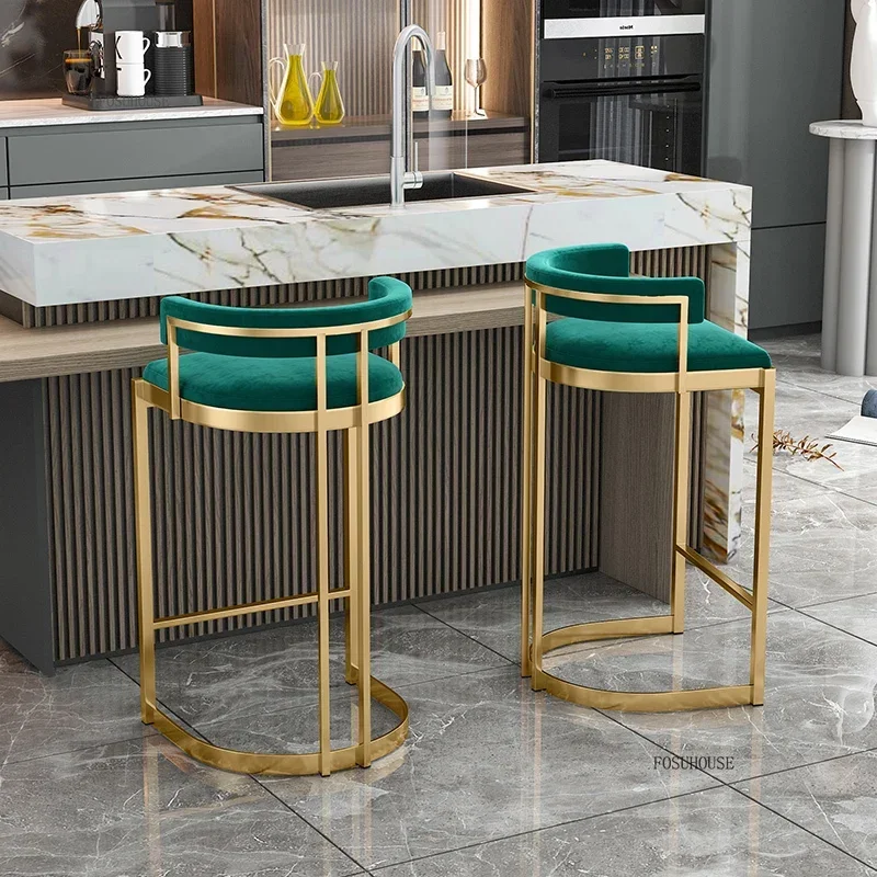 Italian Throne Bar Stools Kitchen Living Room Nordic Designer Accent Long Dining Chairs Vanity Party Furniture Bar Chairs f