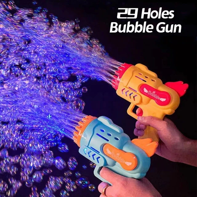  Bubble Machine Gun, Purple Bubble Gun with Lights/Bubble  Solution, 69 Holes Bubbles Machine for Adults Kids, Summer Toy Gift for  Outdoor Indoor Birthday Wedding Party - Purple Bubble Makers : Toys