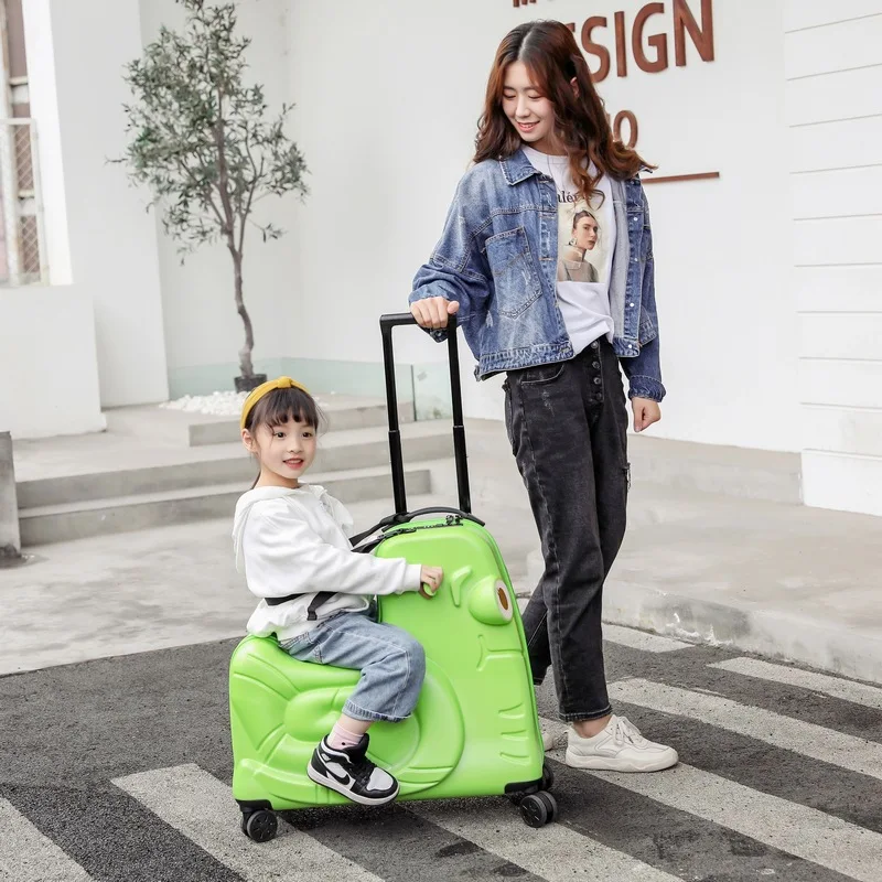 JPXB/Children'S Trolley Case Riding Suitcase Cartoon Luggage 24-Inch Riding Baby Luggage Travel Suitcases Offers With Wheels