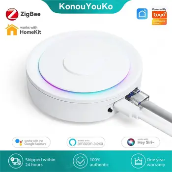 Zigbee 3.0 게이트웨이 허브, 홈 키트, 투야 스마트 홈 브리지, 스마트 라이프, 알렉사 구글 홈용 무선 원격 음성 제어
